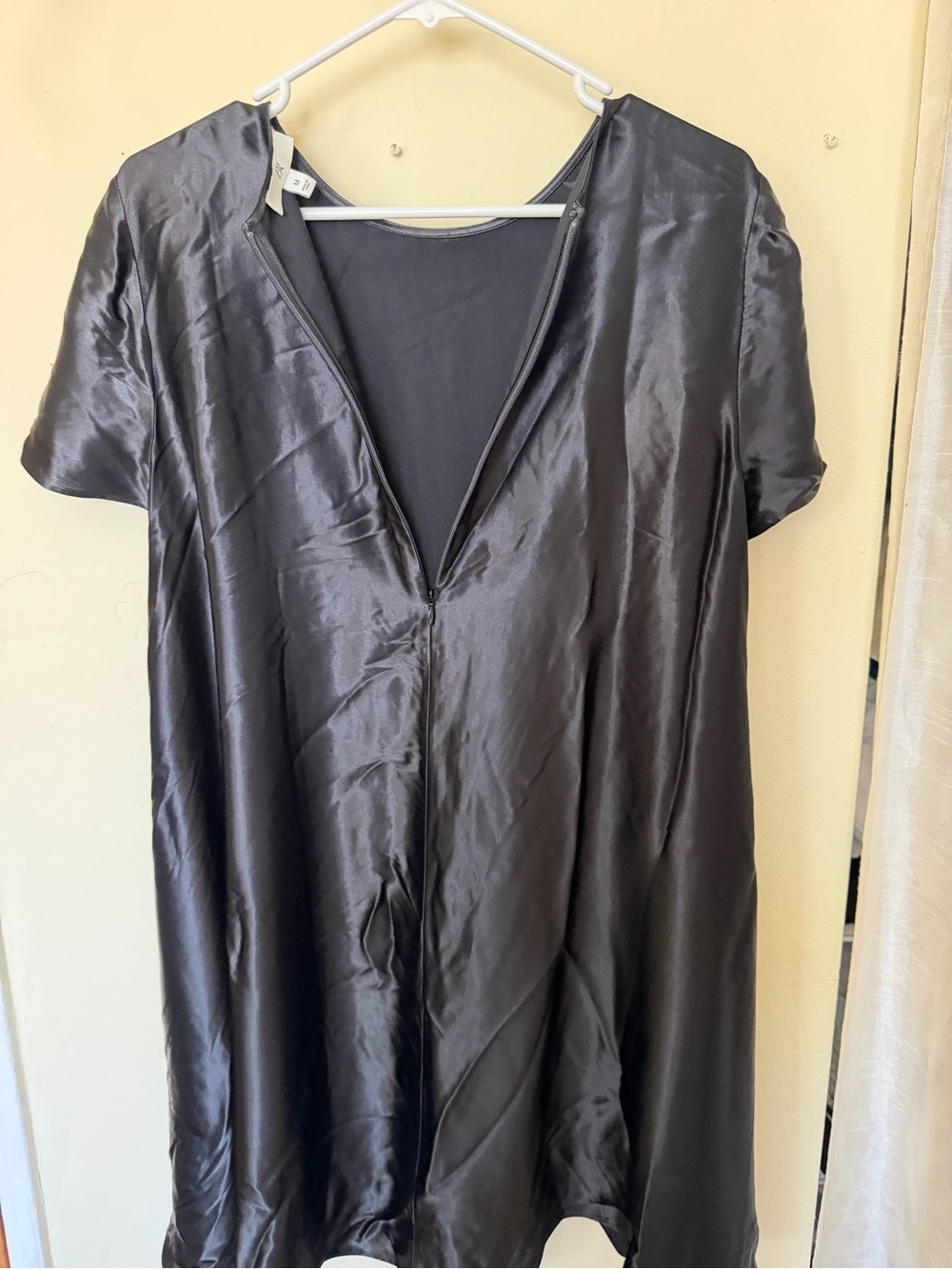 Banana Republic Black Satin Swing Mini Dress - Picture 5 of 9